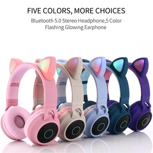 Lighinthebox, Cat Ear Wireless Kopfhörer Bass Noise Cancelling Erwachsene Kinder Mädchen Bluetooth 5.0 Headset Unterstützung TF-Karte Casco mit Mikrofon Lightinthebox, 