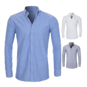 Lighinthebox, Herren Oberhemd Oxford Hemd Gestreift Einfarbig Umlegekragen Blau Purpur Rosa Hellgrau Marineblau Outdoor Arbeit Langarm Button-Down Bekleidung Baumwolle Geschäftlich Komfortabel Gentleman Lightinthebox, 