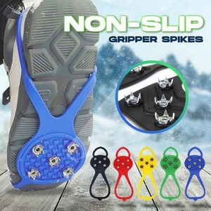 Lighinthebox, 1 Paar Universal-Gripper-Spikes rutschfeste Schuhgriffe Steigeisen 8-Crew rutschfeste tragbare Schuhabdeckung Outdoor-Schnee einfache Schuh-Spikes-Kette Greifklauen Eisoberfläche Schnee-Steigeisen Lightinthebox