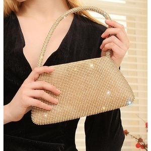 Damen Unterarmtasche Abendtasche PU-Leder Feste Farbe Strass Party / Abend Festtage Verabredung Silber Gold Lightinthebox