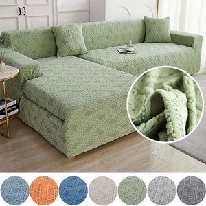 Lighinthebox, Jacquard-Samt, weicher Luxus, dicker Sofabezug, elastischer L-Form-Sofabezug, Schnittmöbelschutz, Kinder, neuer Sessel-Schonbezug, passend für 1-4-Kissen-Couch und L-Form-Sofa Lightinthebox