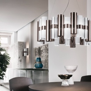 SLAMP, Slamp La Lollo L LED-Hängelampe, Ø80cm, zinn-weiß, Slamp La Lollo L LED-Hängelampe, Ø80cm, zinn-weiß