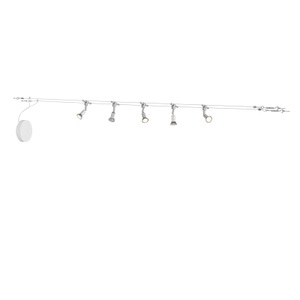 Lampenwelt.com, Seilsystem Rope mit LED-Strahlern, fünfflammig, Seilsystem Rope mit Strahlern, fünfflammig