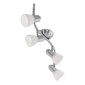 Eglo, Deckenleuchte Dake, 4-flammig, Spotlampe Dakar Nickel Matt | 4 × 40 W