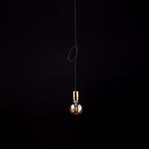 EULUNA, Pendelleuchte Cable, schwarz/kupfer, einflammig, 