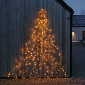 KONSTSMIDE CHRISTMAS, LED-Lichtervorhang Triangel mit Stern, LED-Lichtervorhang Triangel mit Stern