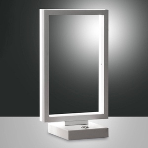 Fabas Luce, LED-Tischleuchte Bard, dimmbar, in Weiß, LED-Tischleuchte Bard, dimmbar, in Weiß