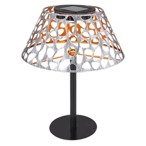 mutoni light, Solarleuchte Metall silberfarben 1xLED, Solarleuchte Metall silberfarben 1xLED