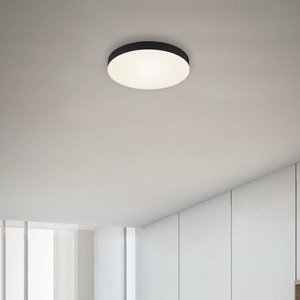 Briloner, LED-Deckenleuchte Flame, Ø 21,2 cm, schwarz, LED-Deckenleuchte Flame, Ø 21,2 cm, schwarz