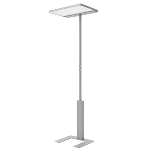 GLamOX, LED-Bürostehleuchte LINEA-F, dimmbar, CCT, grau, 