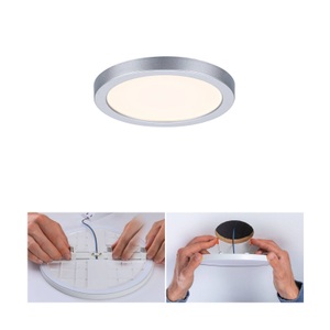 Paulmann, Paulmann LED-Panel Areo 3.000K rund chrom 11,8cm, Paulmann 93033 AREO VariFit LED-Einbaupanel LED 6.5 W Chrom (matt)