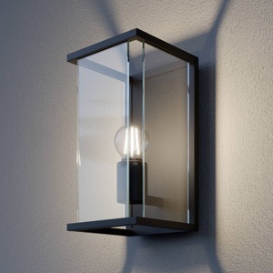 Lampenwelt.com, Außenwandleuchte Annalea mit Glasschirm und IP54, Außenwandleuchte Annalea mit Glasschirm und IP54