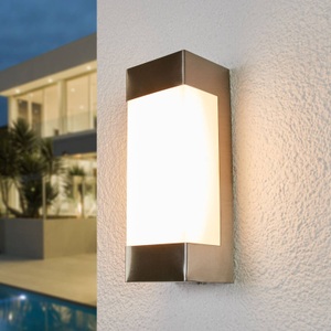 Lampenwelt.com, Severina - LED-Wandlampe aus Edelstahl, Severina - LED-Wandlampe aus Edelstahl