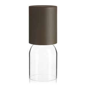 Luceplan, Luceplan Nui Mini Tischlampe mit Akku IP54, greige, 
