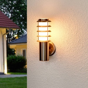 Lampenwelt.com, Edelstahl-Außenwandleuchte Selina, 