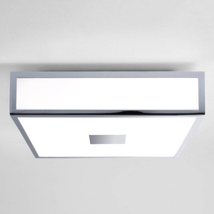 Astro, Astro Mashiko LED-Bad-Deckenleuchte 30x30 chrom, Deckenleuchte Mashiko Square LED glas weiß metall / 30 x 30 cm - Glas - Astro Lighting metall en glas