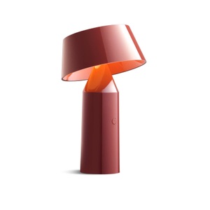 Marset, Bicoca Lampe ohne Kabel - Marset rot en plastikmaterial, MARSET Bicoca LED-Akku-Tischleuchte weinrot