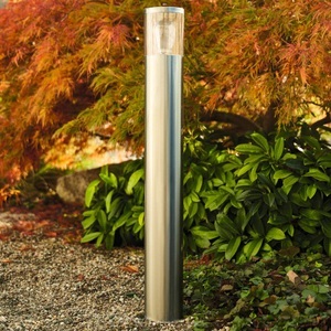 Heitronic, Heitronic 500683 NAXOS Außenstandleuchte LED E27 Edelstahl, Edelstahl-Wegeleuchte Naxos