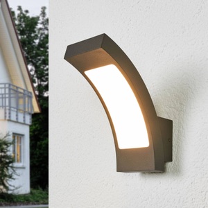 Grafitgraue LED-Außenwandlampe Juvia, IP54