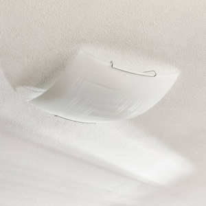 TEMAR LIGHTING, Deckenleuchte Scratch aus Glas, 40x40cm, 