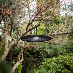 Carpyen, Outdoor-Hängelampe Bloom Outdoor LED textil grau / Ø 60 cm - Mit Fernbedienung - Carpyen grau en textil, Outdoor-Hängelampe Bloom Outdoor LED textil grau / Ø 60 cm - Mit Fernbedienung - Carpyen grau en textil