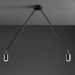 Sforzin, Zweiflammige LED-Deckenleuchte Caos in Schwarz, 