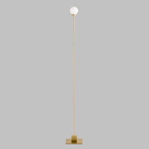 Northern, Northern Snowball Stehleuchte, messing, Stehleuchte Snowball glas gold metall / Glas & Metall - H 117 cm - Northern metall en glas