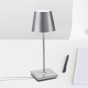 Zafferano, Zafferano Poldina mini Akkulampe innen silber, Zafferano Poldina mini Akkulampe innen silber