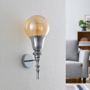 LUCANDE, Lucande Gesja Wandlampe, einflammig, chrom, 