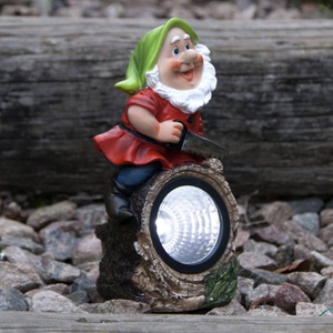 Best Season, LED-Solarleuchte Gnomy, Holzfäller, Star Trading - Solarleuchte GNOMY - 10/10/21 cm