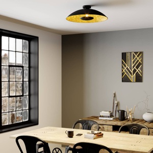 Schwarz-goldene Deckenlampe Emilienne