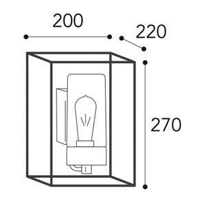 Moretti, Außenwandleuchte Cubic³ 3363 messing antik/klar, Außenwandleuchte Cubic³ 3363 messing antik/klar