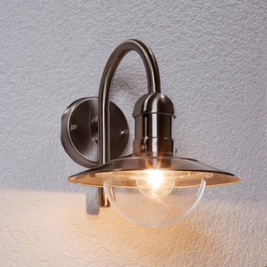 Lampenwelt.com, Damion - moderne Edelstahl-Außenwandleuchte, Damion - moderne Edelstahl-Außenwandleuchte