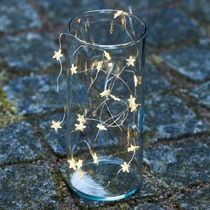Sirius, Sirius LED-Weihnachtslichterkette Sterne, LED-Lichterkette Trille, 20-flammig, Kabel silber