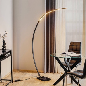 TRIO LEUCHTEN, LED-Bogen-Stehleuchte Bangkok, schwarz matt