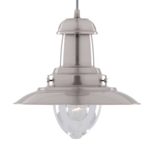 Searchlight, Hängeleuchte Fisherman Ø 32cm in Silber, Hängeleuchte Fisherman Ø 32cm in Silber