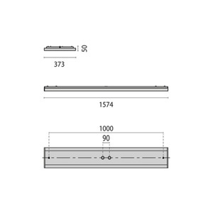 PERFORMANCE LIGHTING, Deckenleuchte SL630AB DALI+Touch 157cm weiß 4.000K, Deckenleuchte SL630AB DALI+Touch 157cm weiß 4.000K