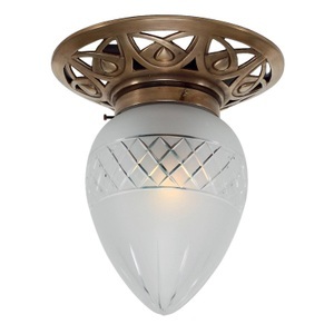 Berliner Messinglamp, Pauline - kleine Deckenleuchte aus Messing, Pauline - kleine Deckenleuchte aus Messing