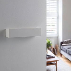 Lampenwelt.com, Gipswandleuchte Tjada mit G9-LED-Lampen, Lindby Tjada Wandlampe, 35 cm, weiß, Gips, G9, bemalbar