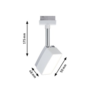 Paulmann, Paulmann URail Pedal LED-Spot in Weiß, Paulmann Pedal Hochvolt-Schienensystem-Leuchte URail LED fest eingebaut 5 W LED Weiß