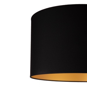 EULUNA, Tischleuchte Roller, schwarz/gold, Höhe 50 cm, 