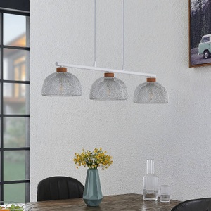 LINDBY, Lindby Louk Pendellampe, 3-flammig, weiß, 