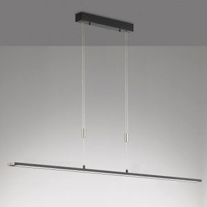 FISCHER&HONSEL GMBH, LED-Hängelampe Metz TW, CCT, Länge 160 cm, schwarz, Fischer & Honsel LED-HÄNGELEUCHTE , 60016 Metz Tw , Schwarz , Metall , 6 cm , Farbtemperaturwechsler , 003151092701