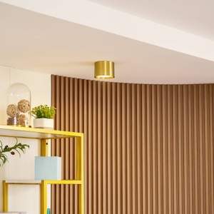 LINDBY, Lindby Nivoria LED-Strahler, Ø 12 cm, gold, Lindby LED-Strahler Nivoria, Ø 12 cm, goldfarben, Aluminium