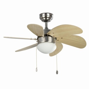 Lorefar (FARO), Deckenventilator Palao mit Leuchte, nickel matt, Deckenventilator Palao S mit Leuchte, nickel matt