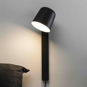 Faro barcelona, Wandleuchte Tila, schwenkbarer Kopf, schwarz, Wandleuchte Tila, schwenkbarer Kopf, schwarz