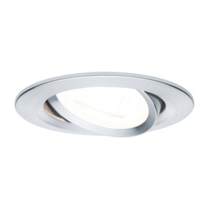 Paulmann, Paulmann Spot Nova rund, schwenk-/dimmbar, Alu, Paulmann 93468 Nova Einbauleuchte LED GU10 6.5 W Aluminium (gedreht)