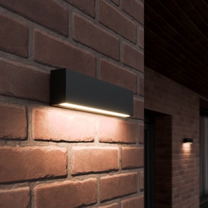 LED-Außenwandlampe Elvira, graphitgrau