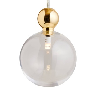 Ebb & Flow, EBB & FLOW Uva L Hängelampe, Ball gold, klar, EBB & FLOW Uva L Hängelampe, Ball gold, klar