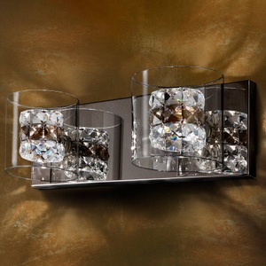 Schuller, LED-Wandleuchte Flash mit Kristallringen, LED-Wandleuchte Flash mit Kristallringen